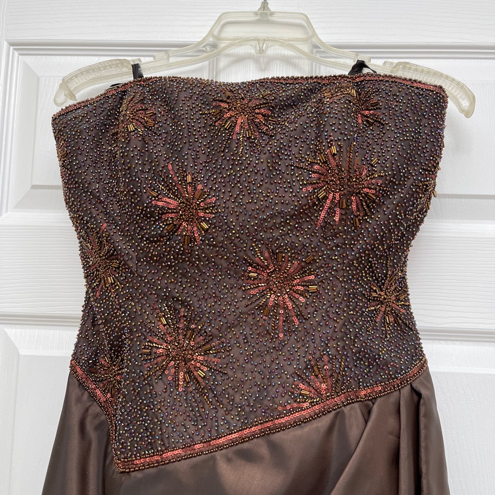 Eleanor Shaine evening gown. Beautiful timeless beaded formal evening gown.